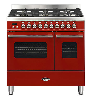 Britannia RC-9TG-DE Delphi Dual Fuel Range Cooker Red